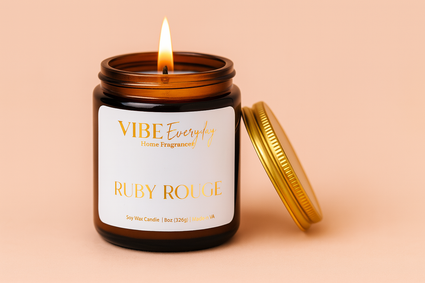 Ruby Rouge Candle – Bold, Luxurious, and Captivating | Vibe Everyday