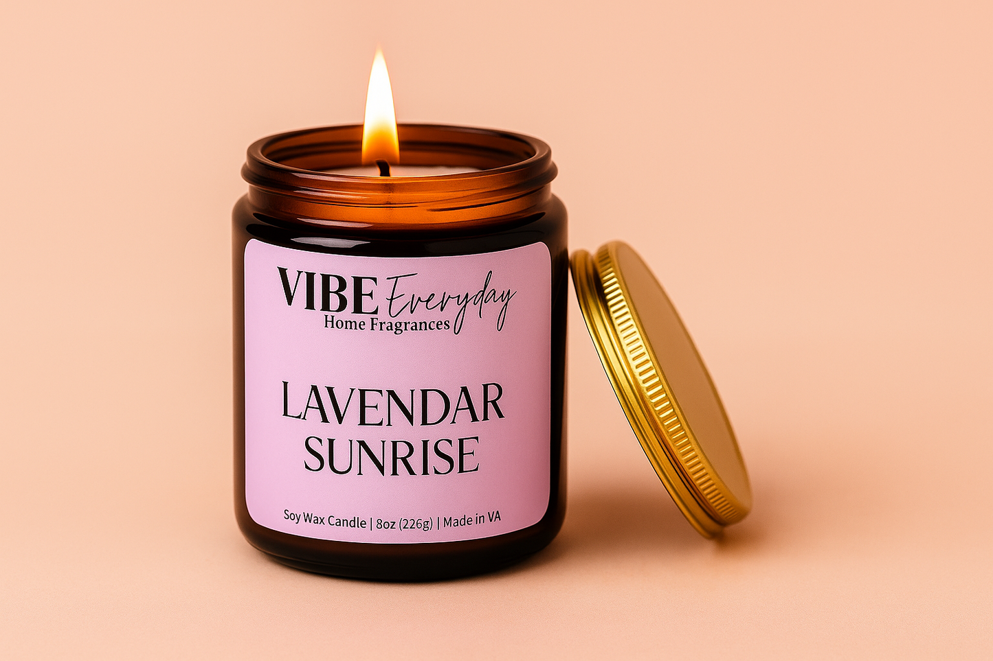 Lavender Sunrise Candle – A Serene & Uplifting Escape | Vibe Everyday